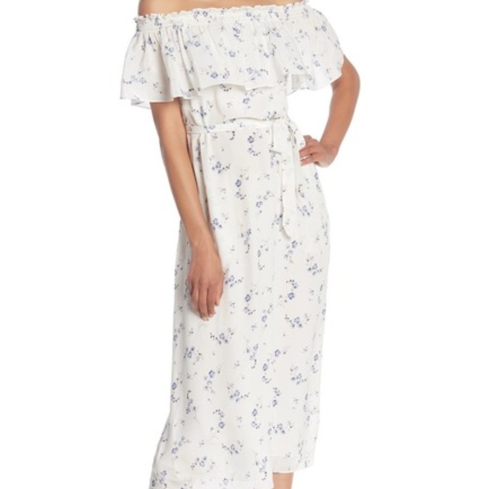 Rebecca Taylor Francine Floral Off-Shoulder Silk